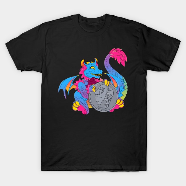 Pansexual Pride Pocket Dragon T-Shirt by TheMightyQ